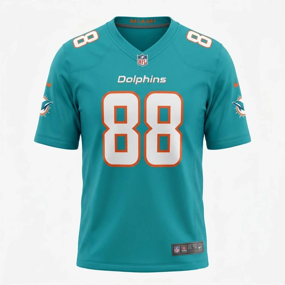 Nike Miami Dolphins Mike Gesicki #88 Game Jersey Aqua NFL On Field Size L